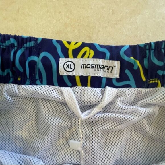 Mosmann  Australia swim shorts swimwear board shorts men’s size XL blue yellow - Picture 2 of 4